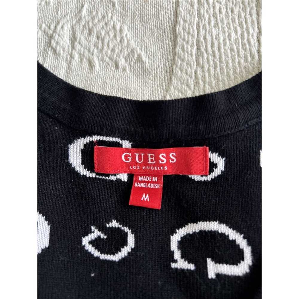 GUESS Monogram G Logo Mini Dress Black White Knit… - image 5