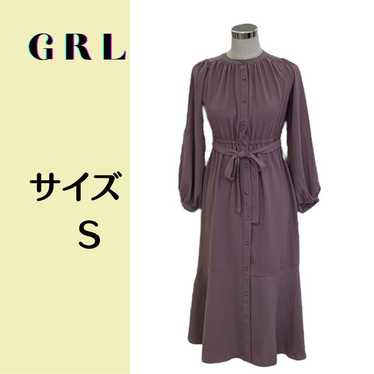 【GRL】Long one-piece S Beige Shirt one-piece - image 1