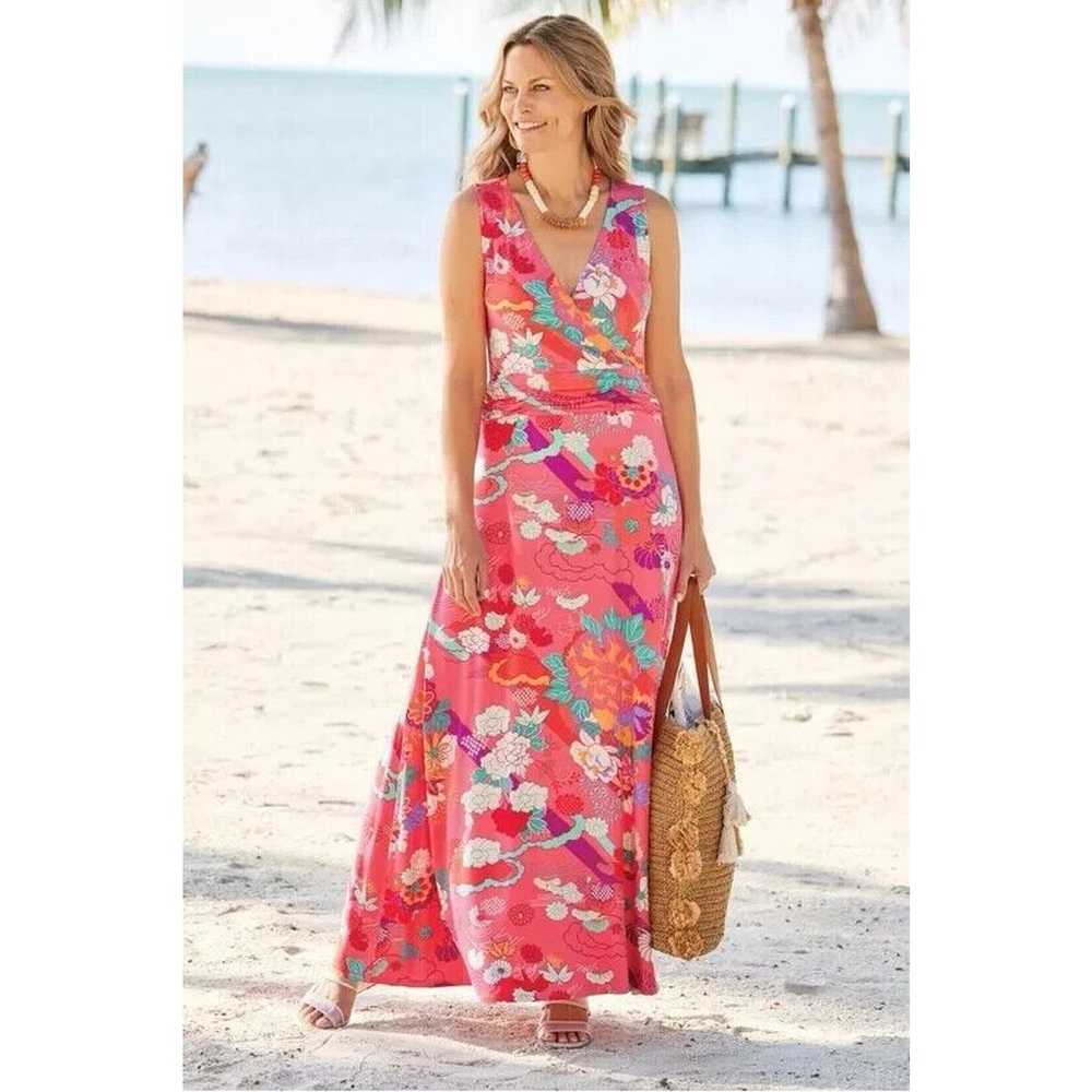 SOFT SURROUNDINGS Posie SunKissed Coral Maxi Dres… - image 3