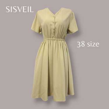 SISVEIL, Half-Sleeve One-Piece Dress, Size 38. - image 1