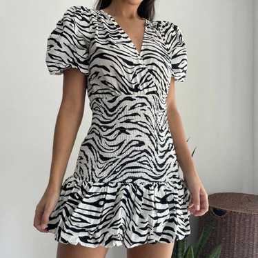 Zara zebra animal print mini dress