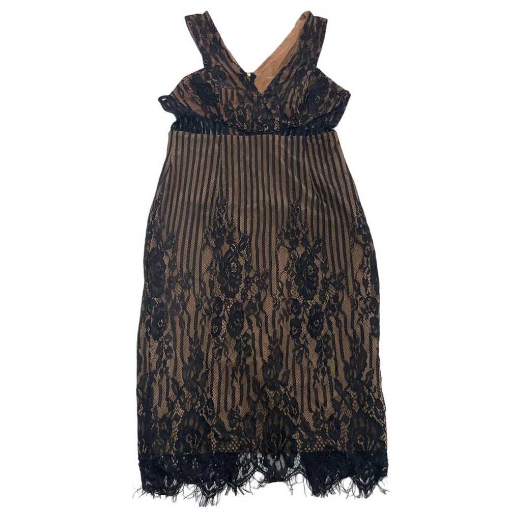 Ministry Of Style Dress Womens 6 Black Nude Sheer… - image 2