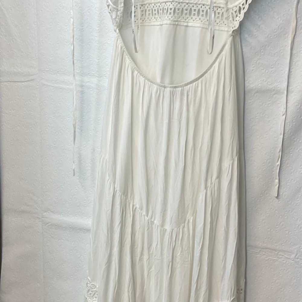 Lulus Jamille White Crocheted Lace Backless Maxi … - image 11