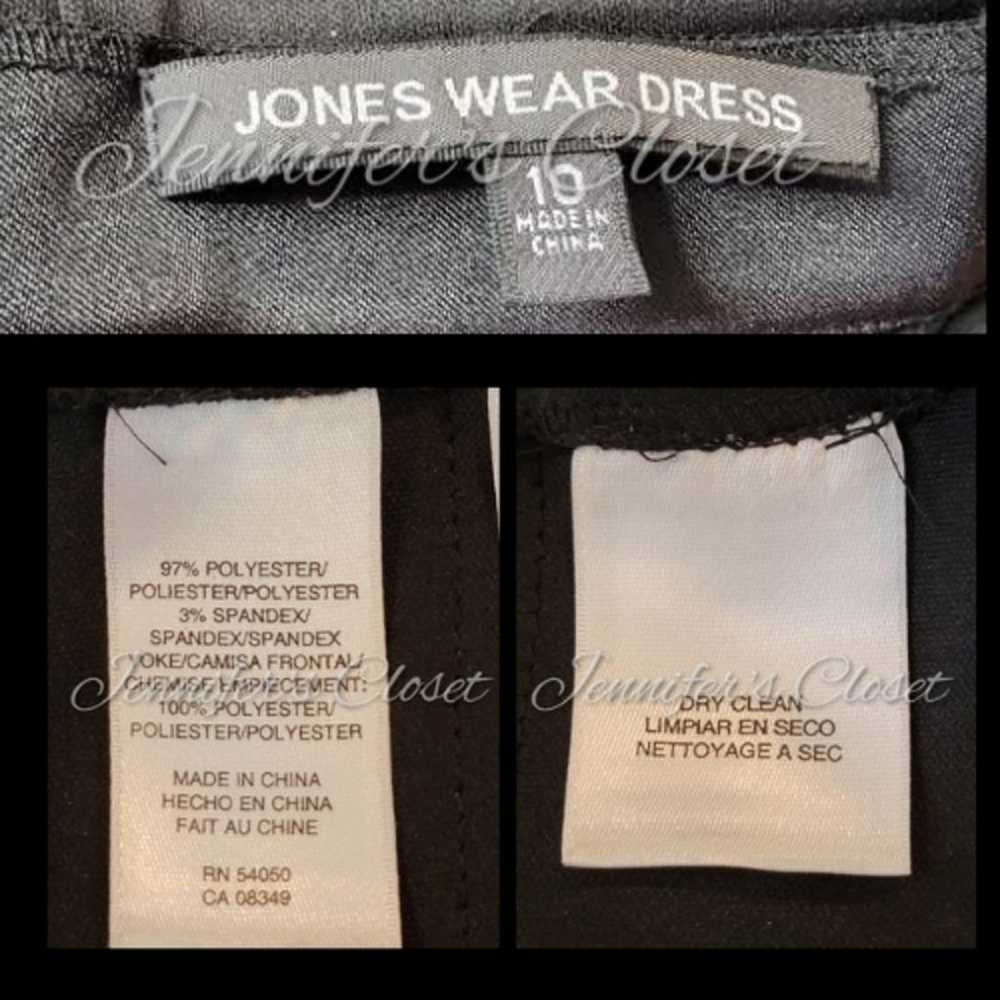 Jones Wear Dress Black Satin Tiered Cocktail Dres… - image 9