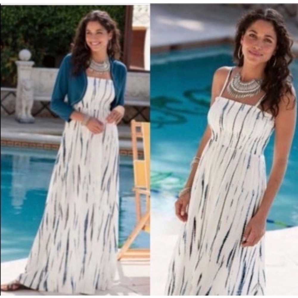 Soft Surroundings smocked artsy maxi dress women’… - image 8