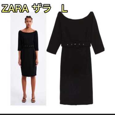 Excellent condition ZARA dress with belt, knee-len