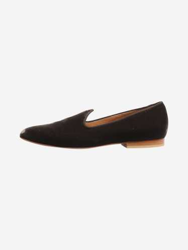 Le Monde Beryl Taupe velvet flat shoes - image 1