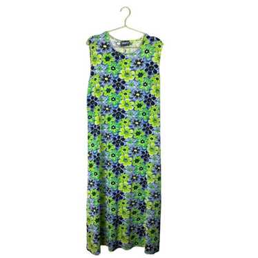 Mojo Vintage Bright Flower Maxi Dress Size : 16