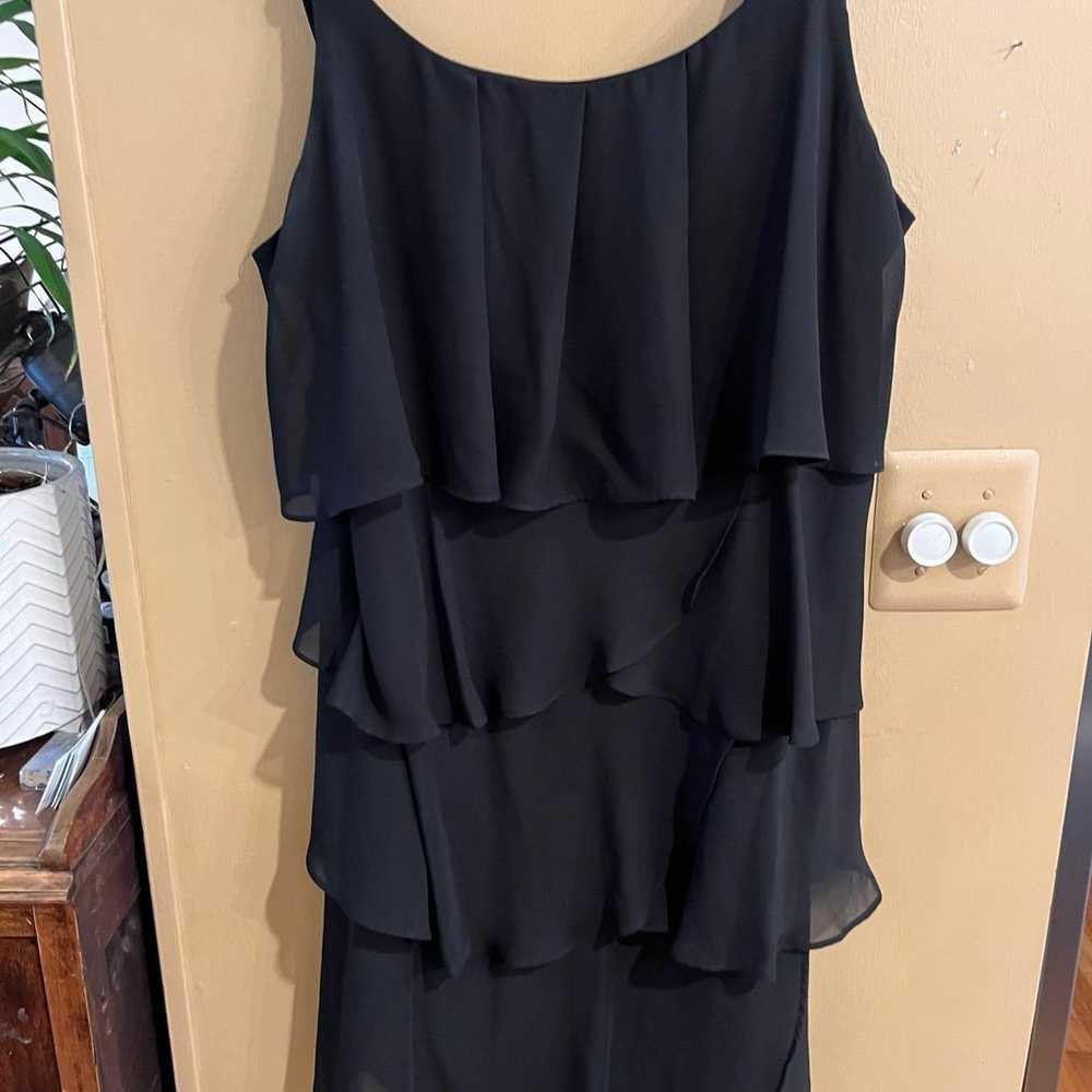 Nwot beautiful black tiered dress size 16 - image 1