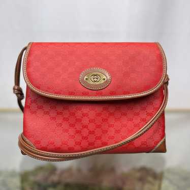 Gucci GUCCI Vintage Mini GG Supreme Red Crossbody