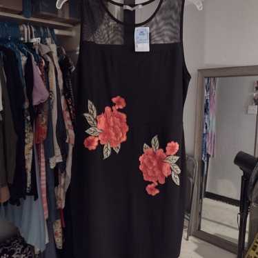 NWT Little Black Dress/Red Roses & Sheer T - image 1