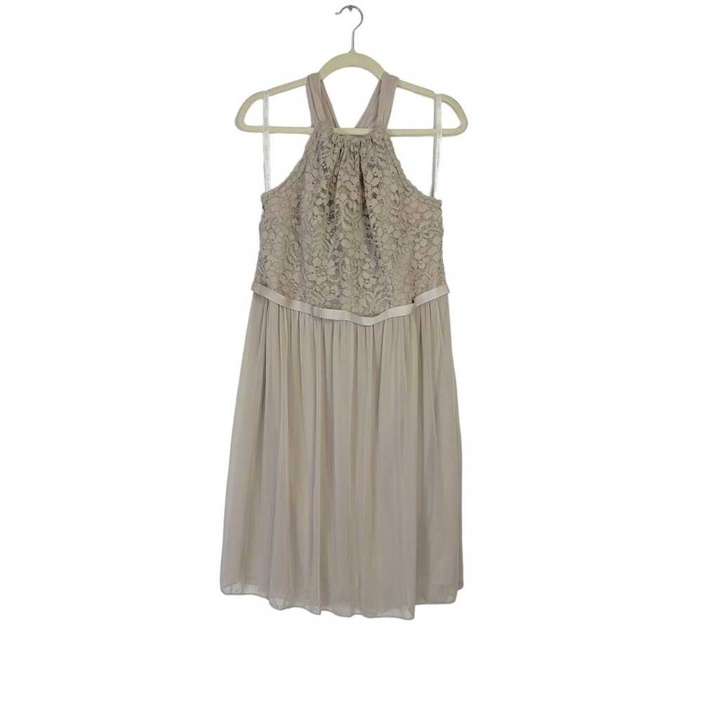 David's Bridal Short Chiffon Bridesmaid Dress Hal… - image 1