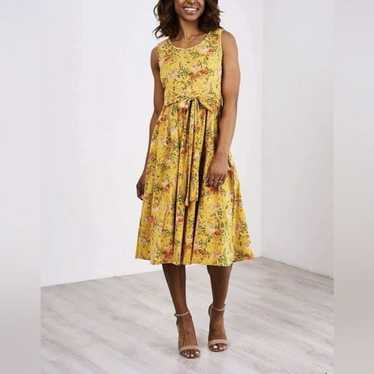 Latched Mama Dress 1X XL Yellow Floral Sundress B… - image 1