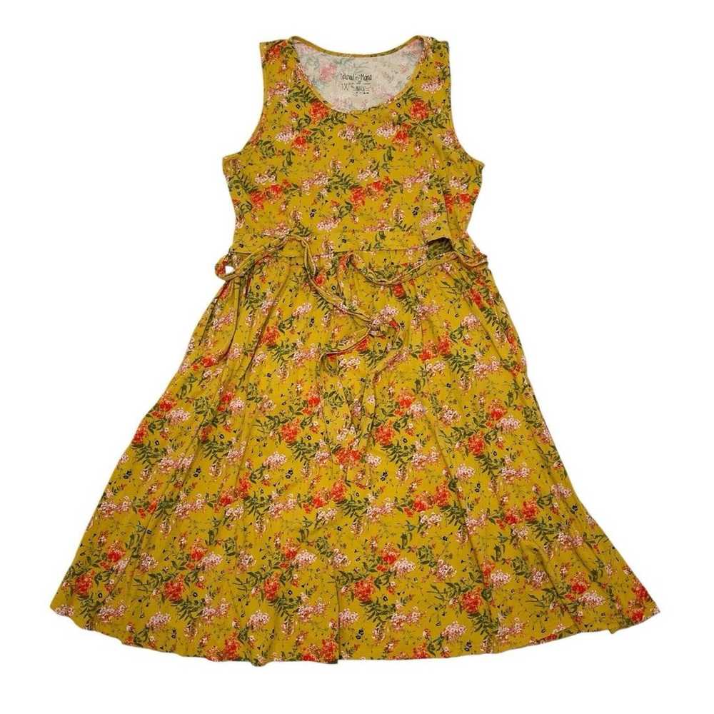 Latched Mama Dress 1X XL Yellow Floral Sundress B… - image 2