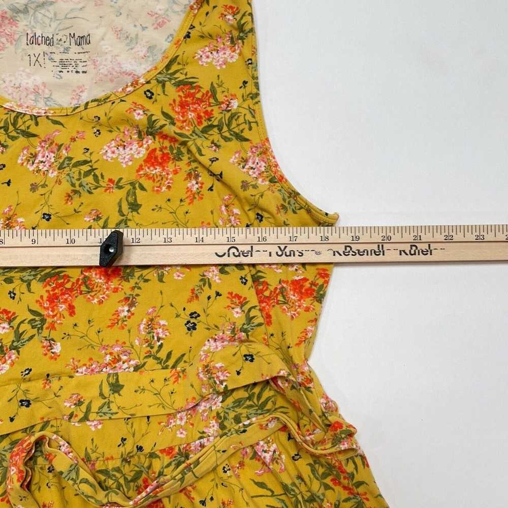 Latched Mama Dress 1X XL Yellow Floral Sundress B… - image 6