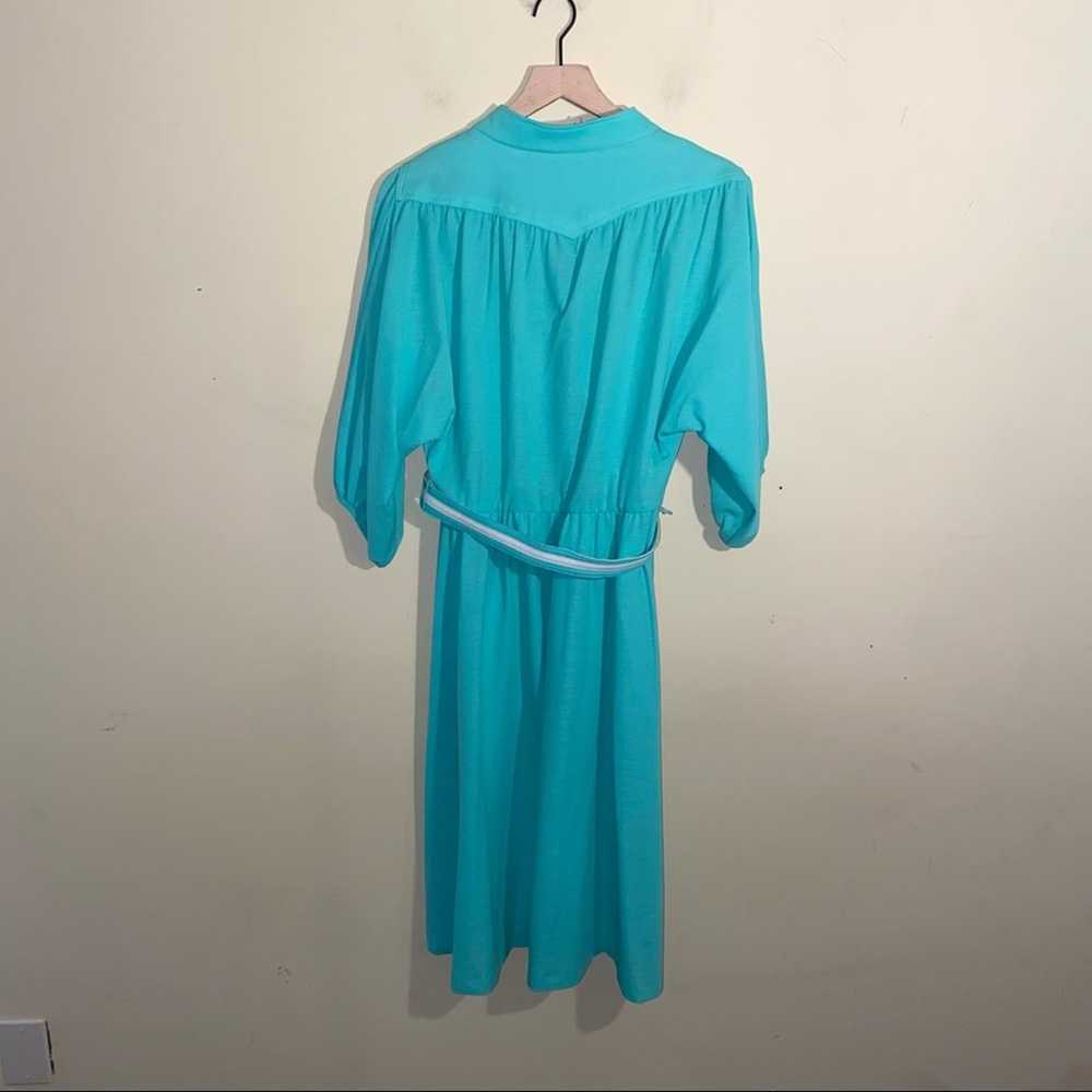 VNTG 80s mint green dress size 16 - image 5