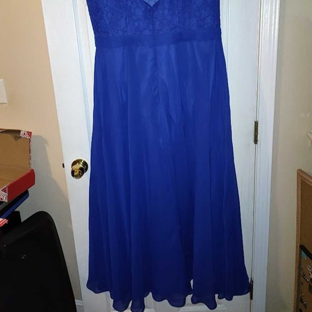 Blue Floor-length Bridesmaid Dress - Azazie - XL - image 6