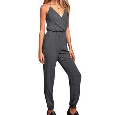 VICTORIA’S SECRET Gray Wrap Jumpsuit Size XL - image 1