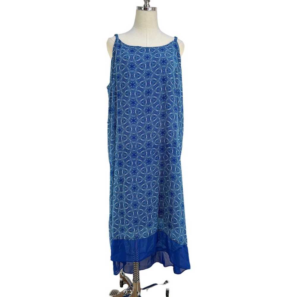 Lane Bryant Blue High Low Sleeveless Dress - image 1