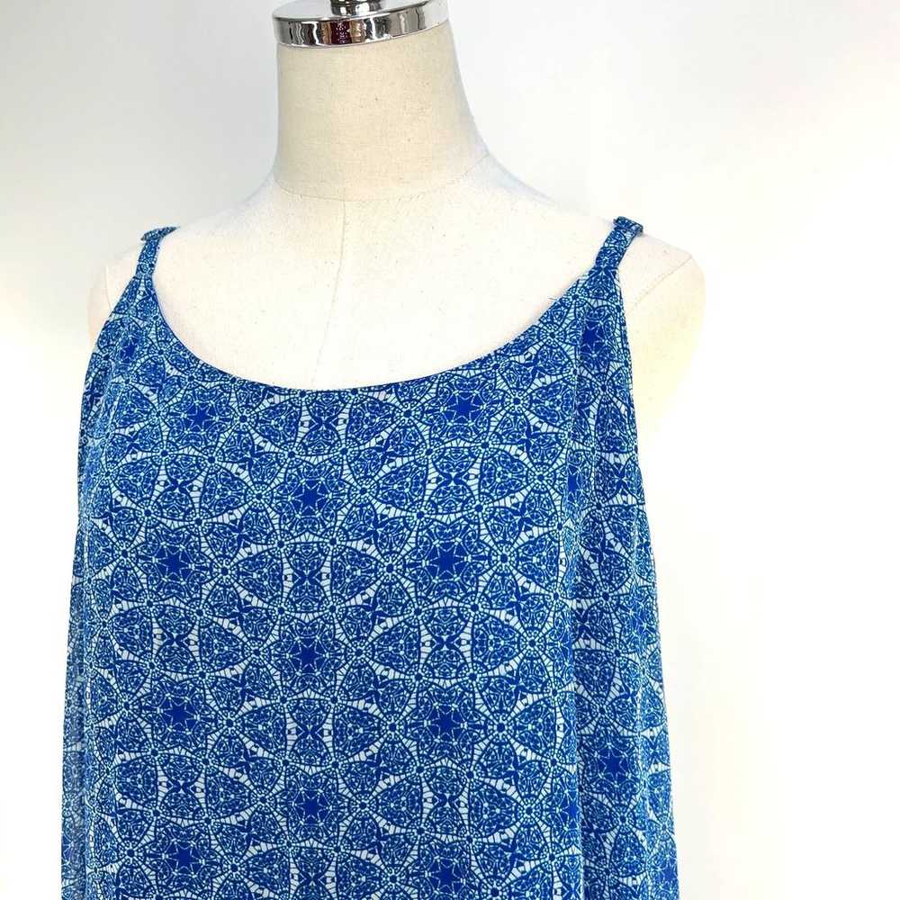 Lane Bryant Blue High Low Sleeveless Dress - image 2