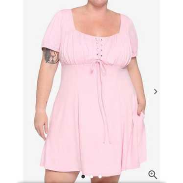 Hot Topic Pastel Pink Empire Dress Baby Pink Plus 