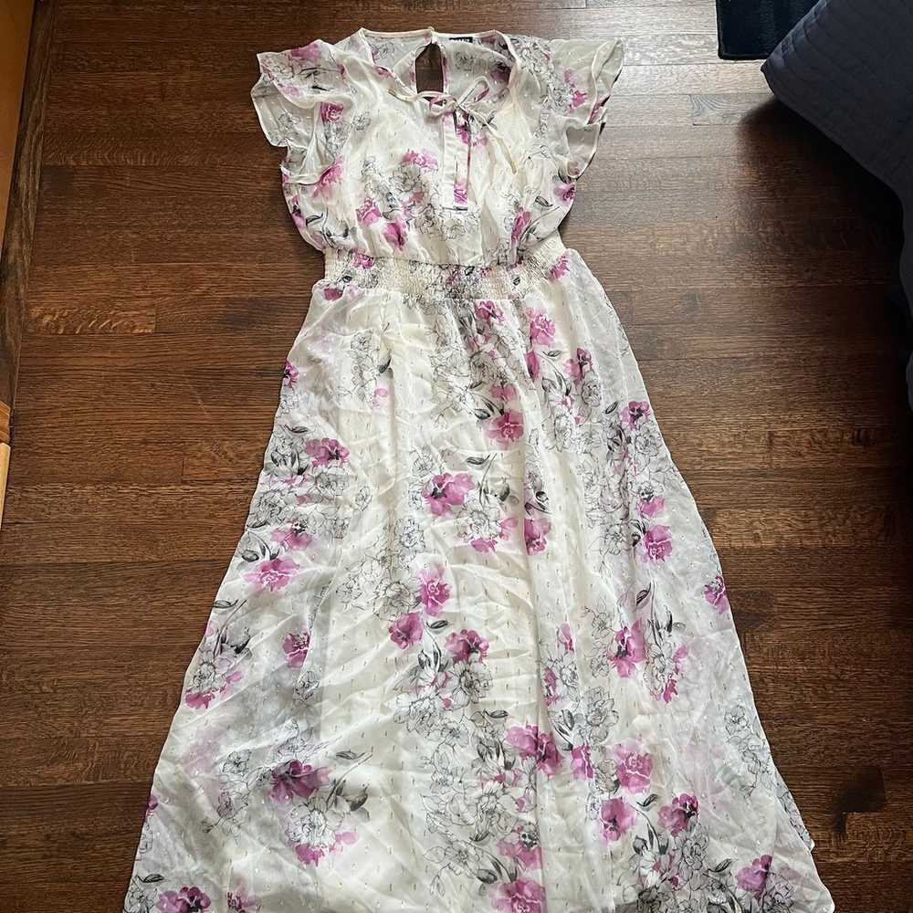 Torrid size 2white floral maxi dress - image 2