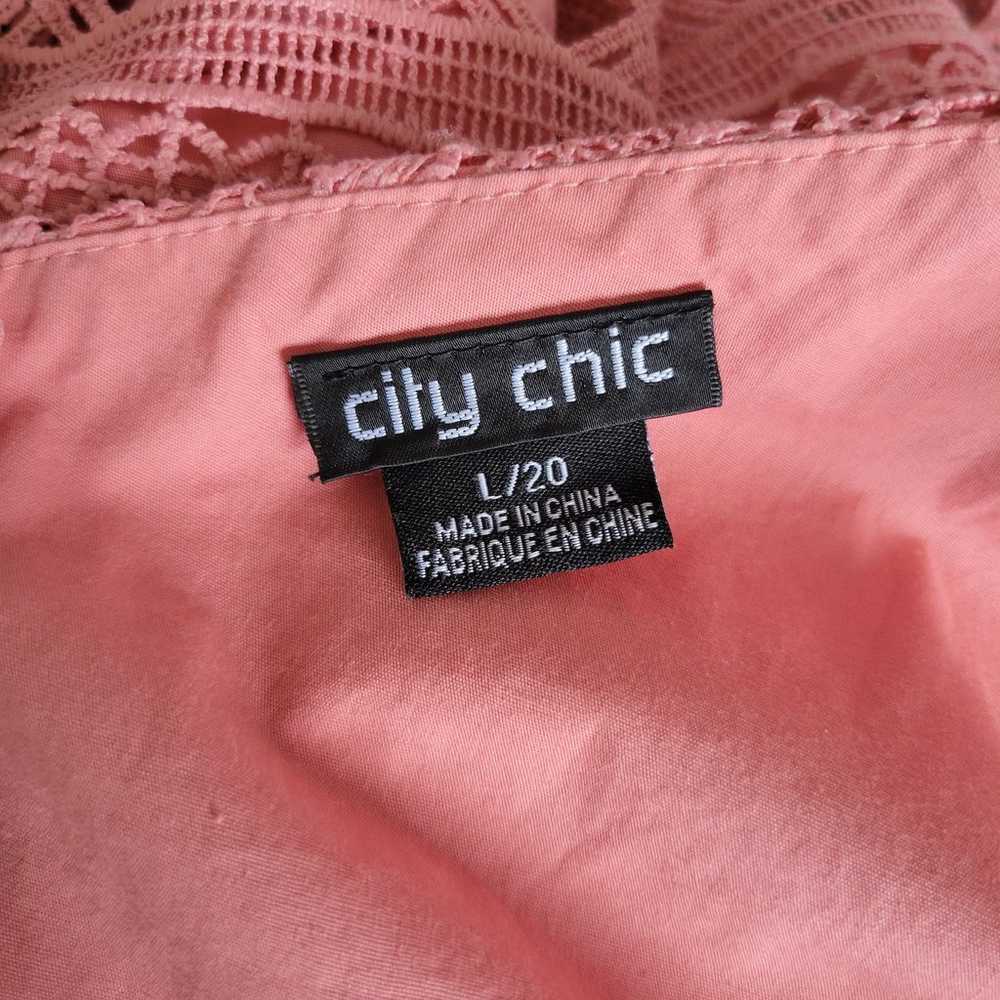 City Chic Sublime Guipure Lace Dress Pink Midi Ta… - image 10