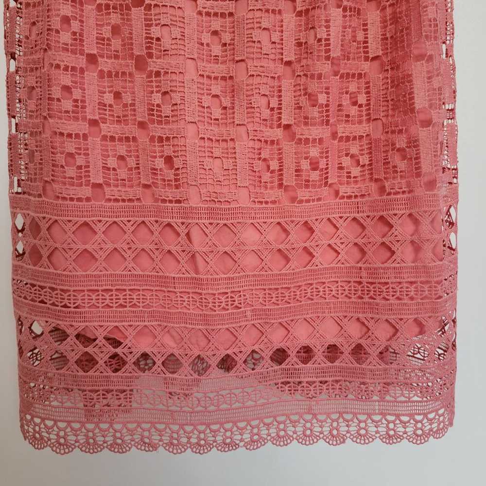 City Chic Sublime Guipure Lace Dress Pink Midi Ta… - image 6