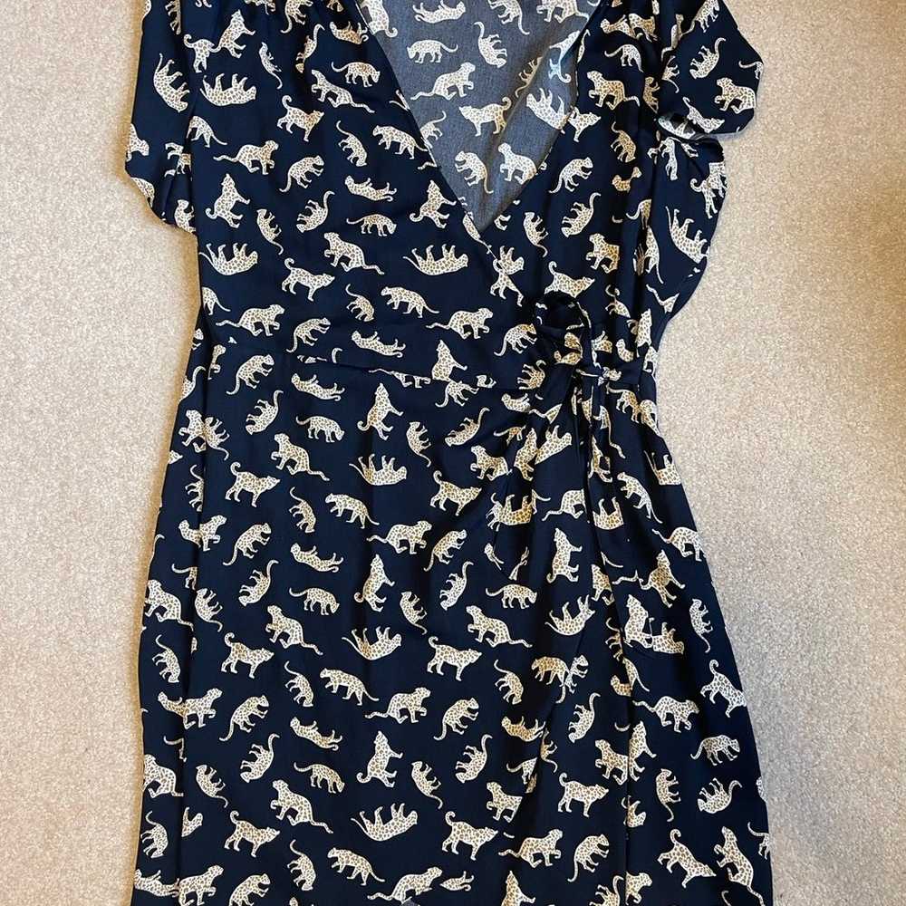 J Crew cheetah wrap dress, size 20 - image 1