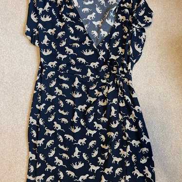 J Crew cheetah wrap dress, size 20