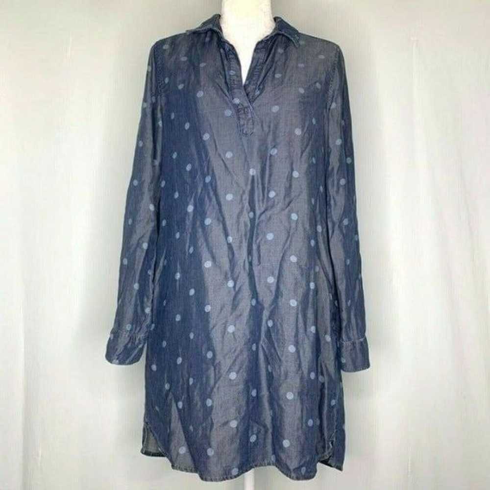 Cloth & Stone Chambray Dress S Polka Dot - image 1