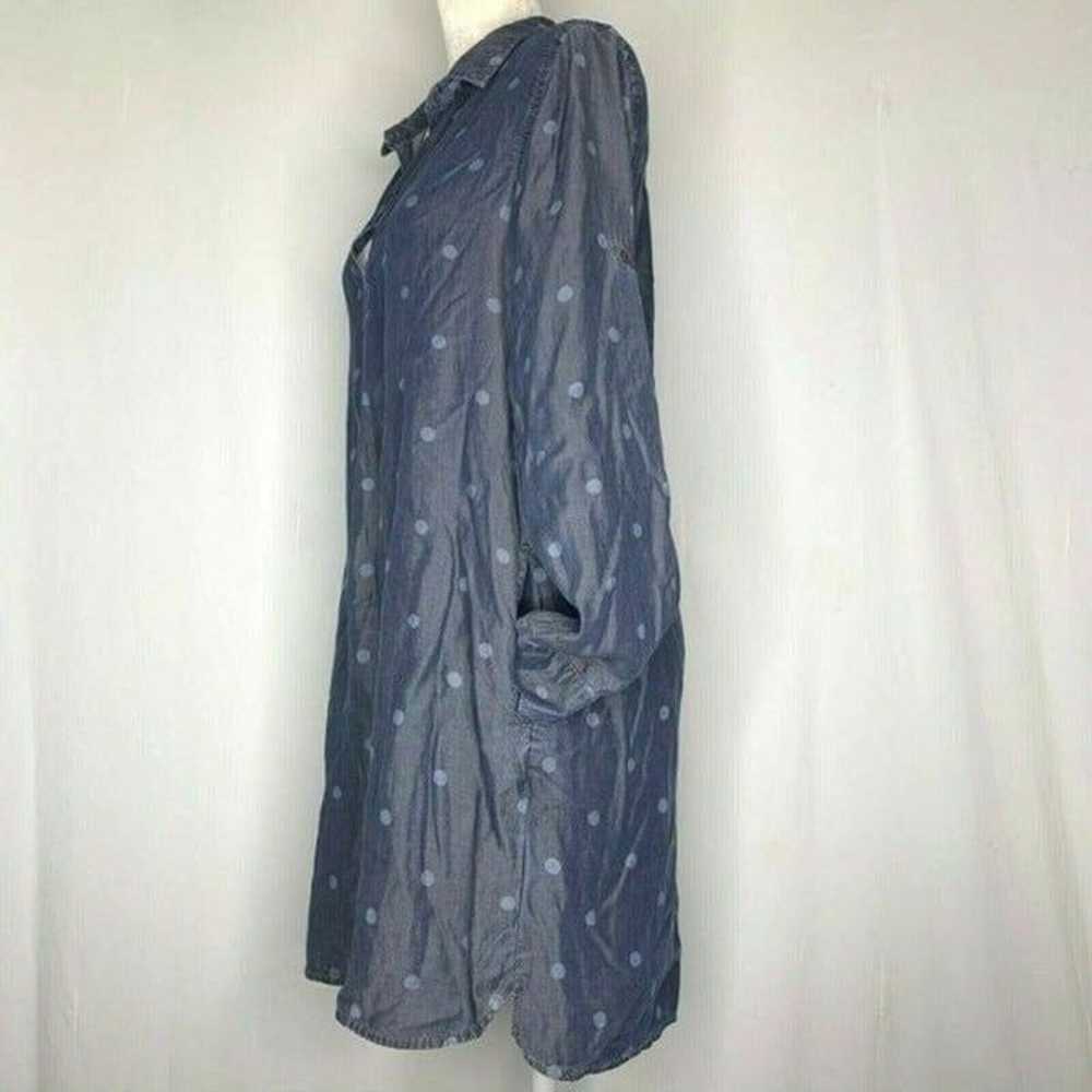 Cloth & Stone Chambray Dress S Polka Dot - image 3