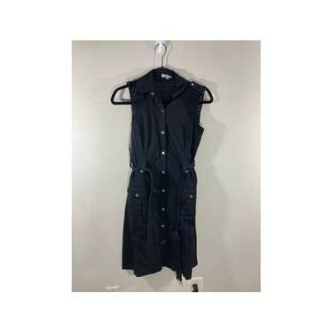 Calvin Klein Women's Mesh Black Tank Button Up Dre