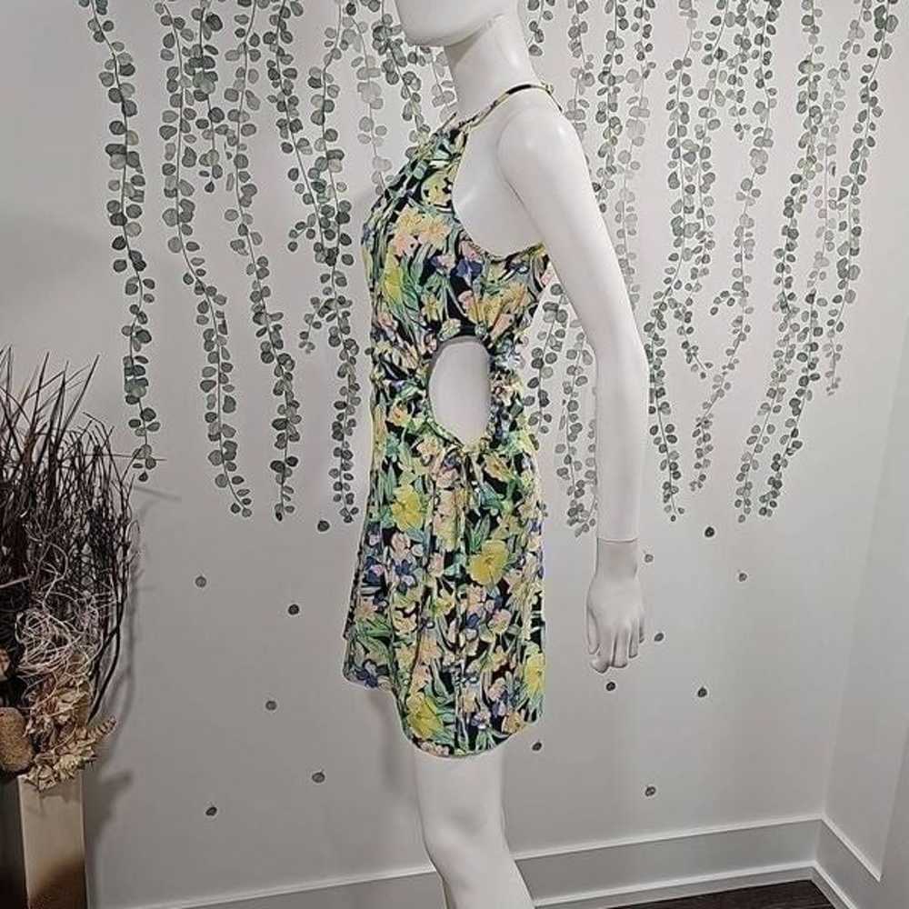 NWOT Topshop cut out side floral poplin mini dress - image 5