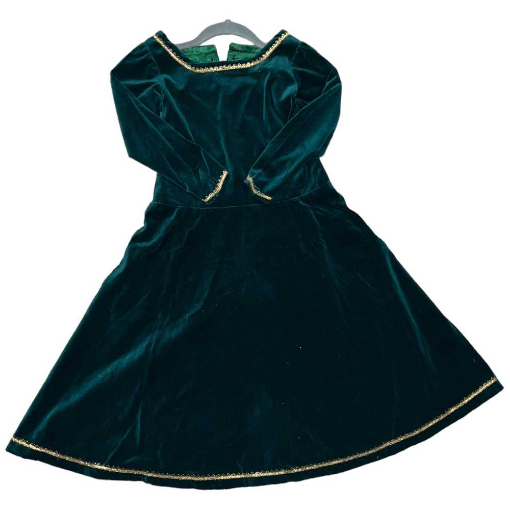 Artisan made green velvet girls renaissance dress… - image 8