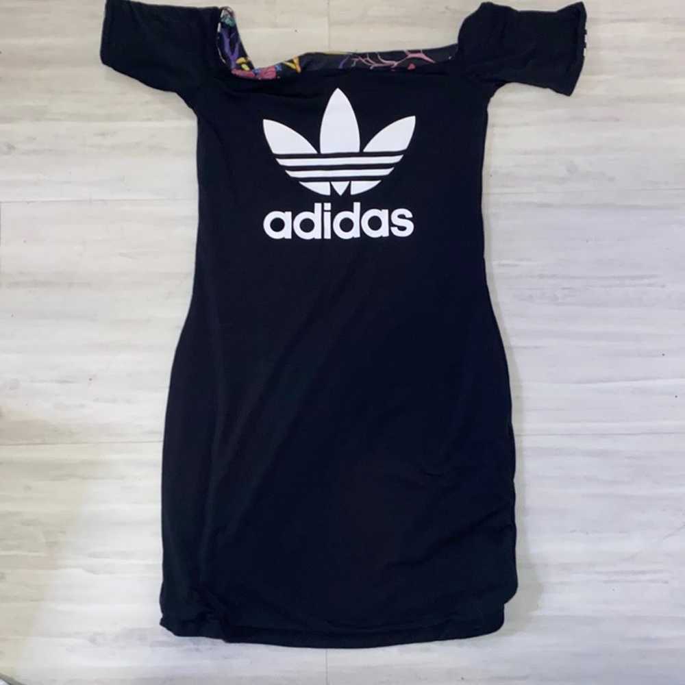 Adidas reversible off shoulder floral mini dress - image 2