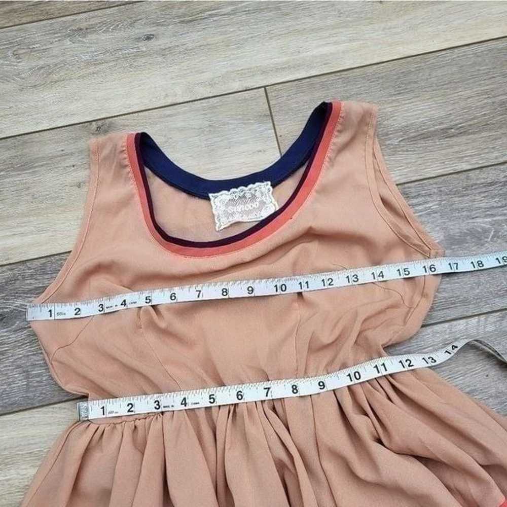 Suncoo dress size small beige, coral and navy. Fi… - image 4