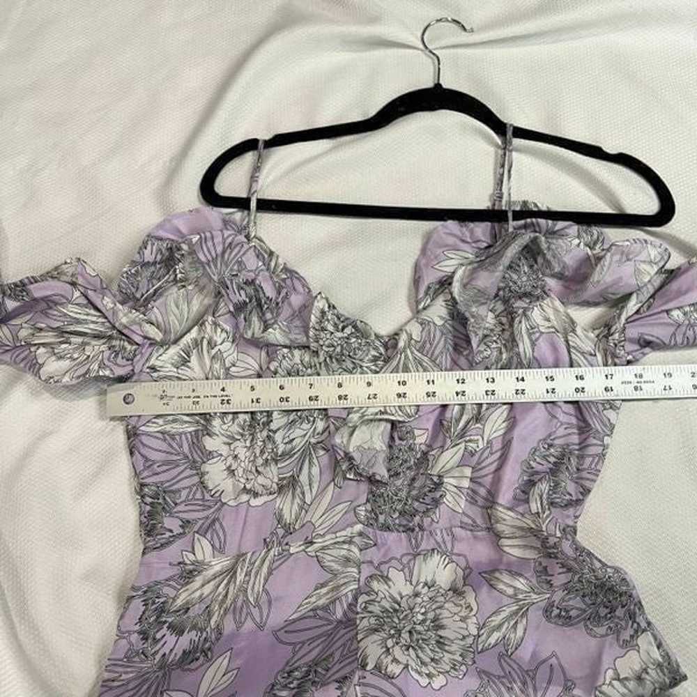 Bardot Edrie Frill Purple White Floral Romper - image 11