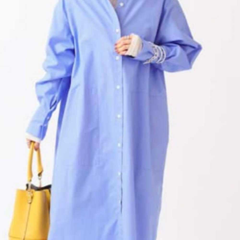 Jena - Cotton broad band collar shirt dress. - image 1