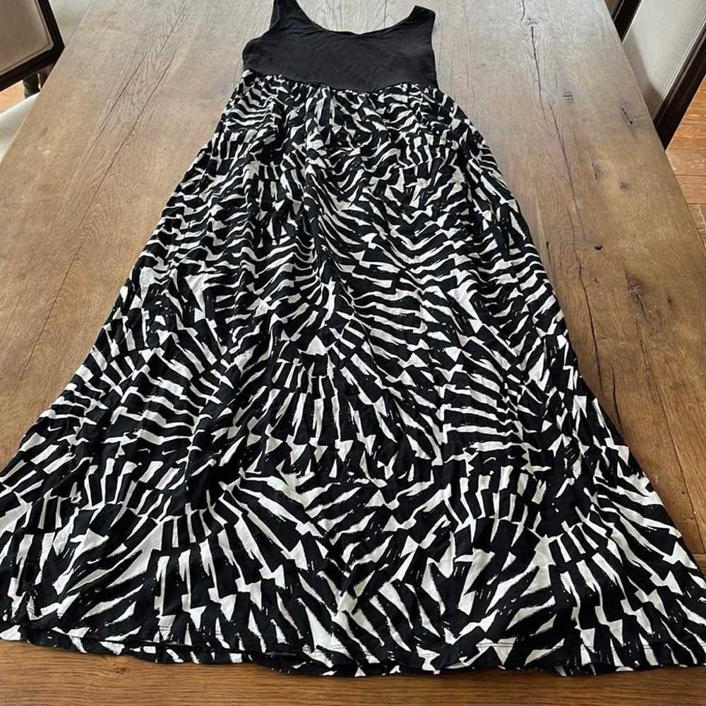 NICOLE MILLER  Black and White Tank Maxi Dress - image 1