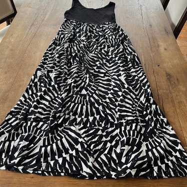 NICOLE MILLER  Black and White Tank Maxi Dress