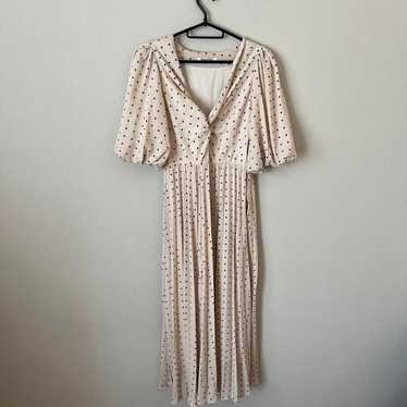 SNIDEL Snidel Beige Dot Shirt Dress. - image 1