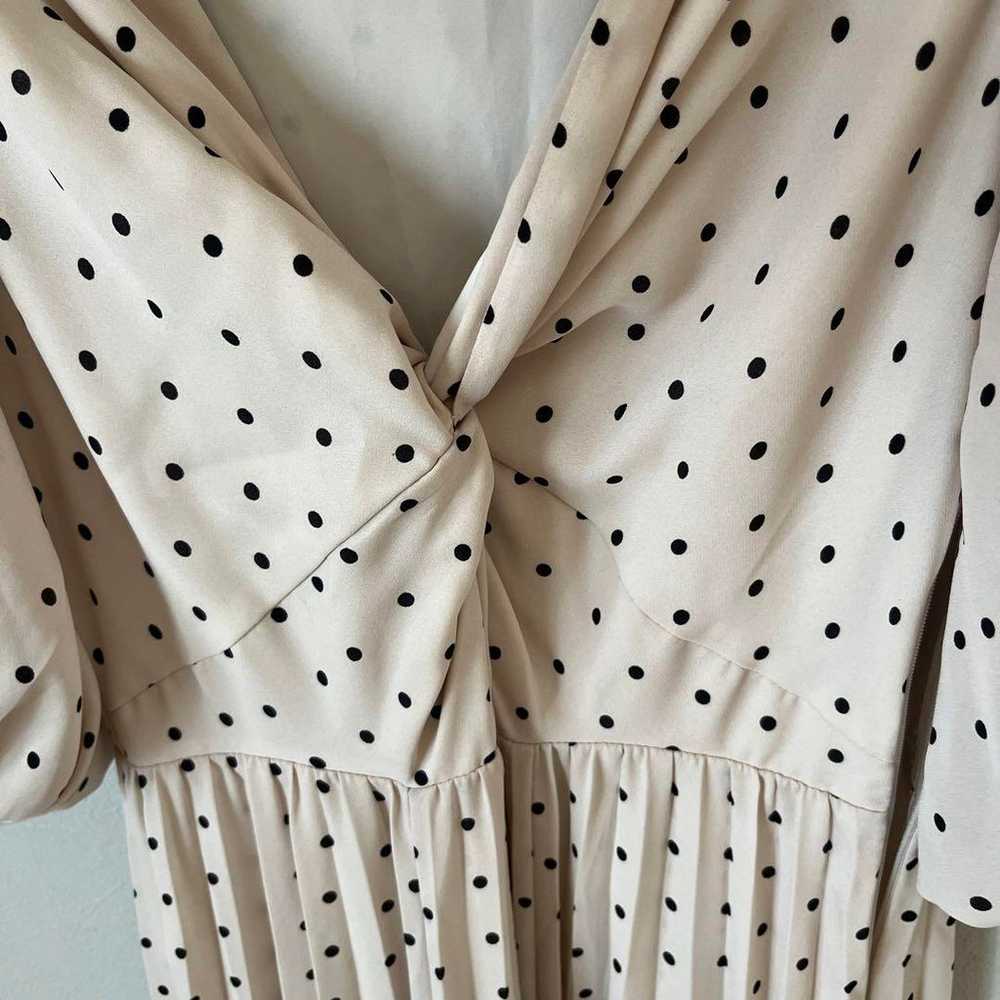 SNIDEL Snidel Beige Dot Shirt Dress. - image 3