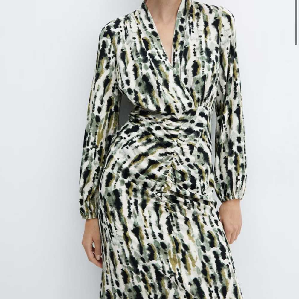 Mango printed dress with ruffled details - image 1