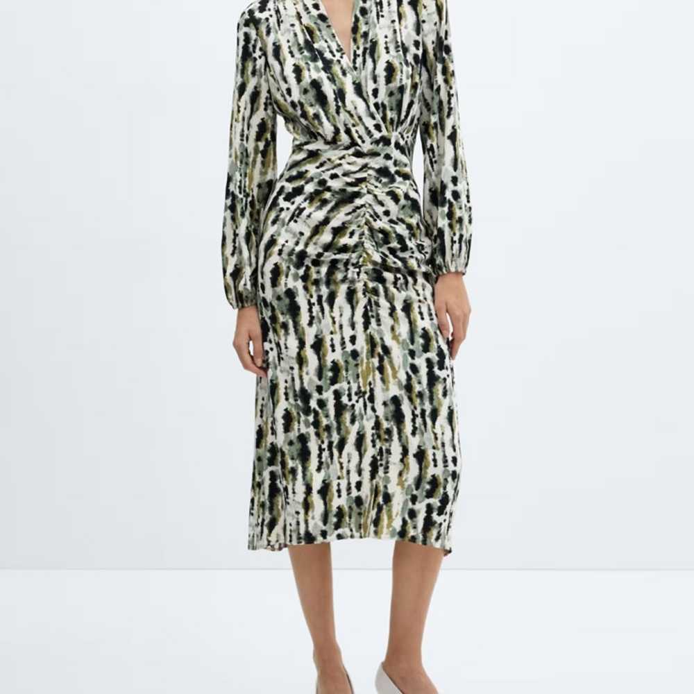 Mango printed dress with ruffled details - image 2