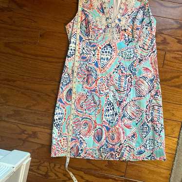 Lilly Pulitzer Gabby Shift Dress sz 10 Shell Me A… - image 1