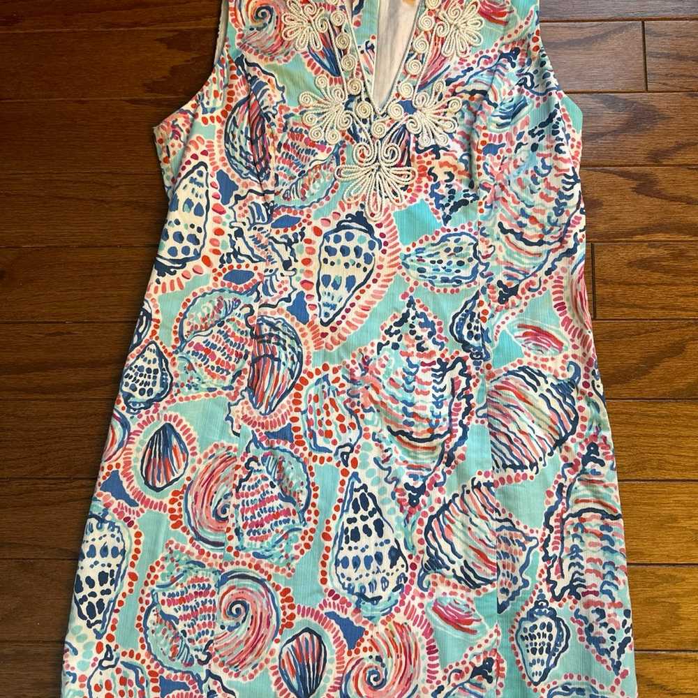 Lilly Pulitzer Gabby Shift Dress sz 10 Shell Me A… - image 4