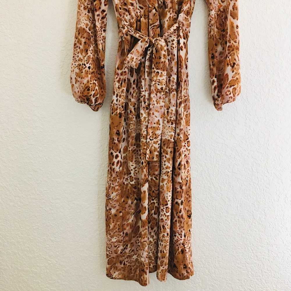 NWOT Boutique Style Leopard Print Maxi Dress Long… - image 3