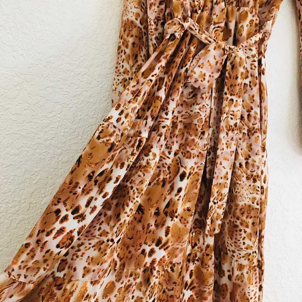 NWOT Boutique Style Leopard Print Maxi Dress Long… - image 4