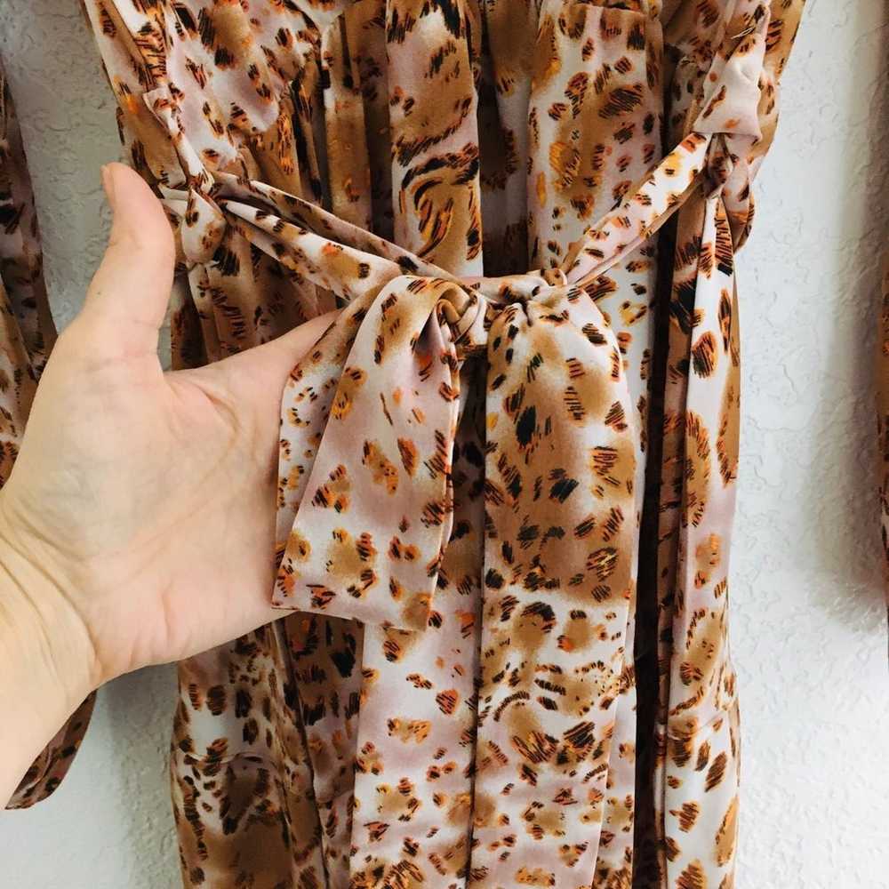 NWOT Boutique Style Leopard Print Maxi Dress Long… - image 5